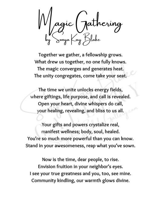 "Magic Gathering" Unframed Poetry Print