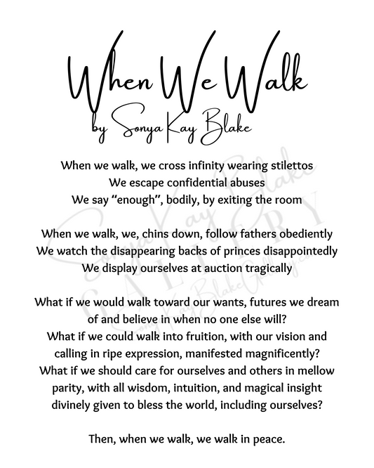 "When We Walk" Unframed Poetry Print